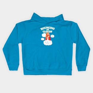 Bouncing off clouds Kids Hoodie